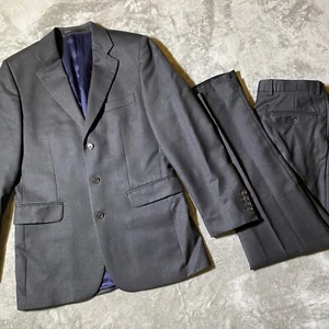 Charles Tyrwhitt 2 Piezas Traje Chaqueta Hombre 40L Pantalones 32x32 Lana Merino Gris - Imagen 1 de 19