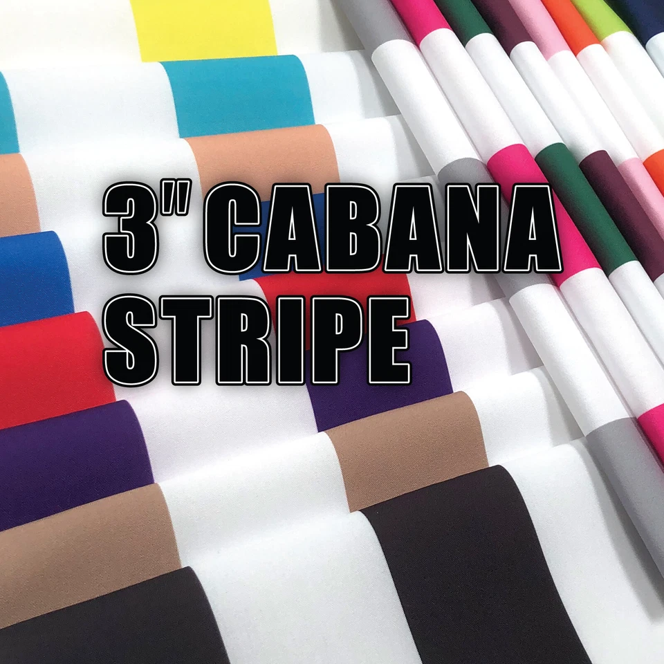 FABRIC TEXTILE PRODUCTS, INC. 3" Cabana Stripe Prints! Home Décor Fabric Polyester 62" W Sold by the Yard
