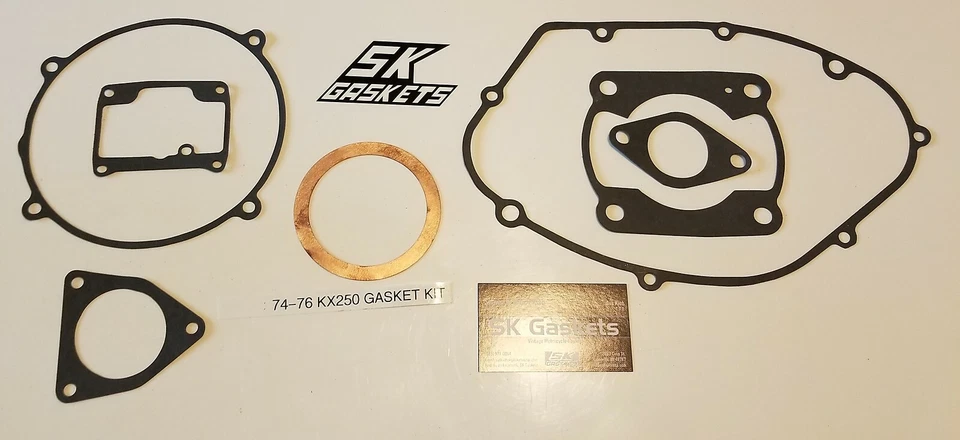 74 75 76 1974 1975 1976 KX250 KX 250 Kit de juntas Kawasaki Foto 1 de 1