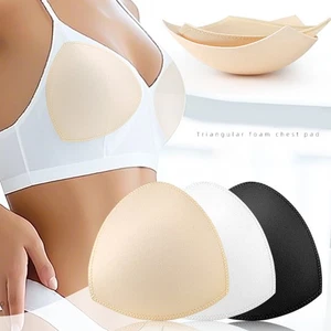 Bikini Insert Sponge Pads Bra Enhancer Triangle Sponge Bra Pads Breathable Soft- - Picture 1 of 17