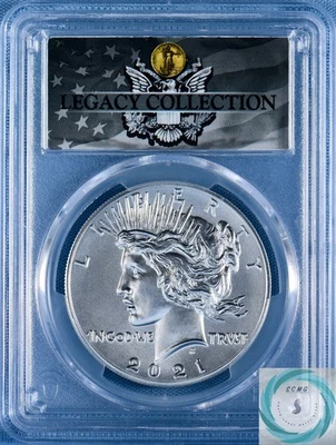 2021 $1 Silver Peace Dollar 100th Ann PCGS MS70 Advanced Release - Magnum Opus!! - Image 1 of 4