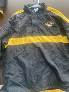 Y2K 00s NCAA University Of Missouri 1/4 Zip Hooded Parka Pul - Bild 1 von 7