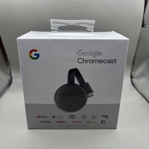 Google Chromecast 3rd Gen HD NEW Sealed Digital Media Streamer Charcoal nc2-6a5 - Picture 1 of 8