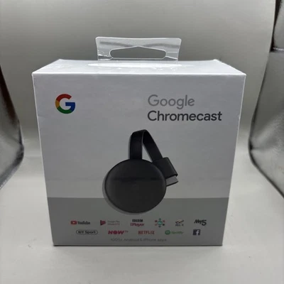 Google Chromecast 3rd Gen HD NEW Sealed Digital Media Streamer Charcoal nc2-6a5 - Image 1 of 4
