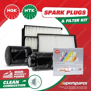 NGK Iridium Spark Plugs & NTK Filter Kit for Mercedes Benz C180 W203 1.8L 02-07 - Picture 1 of 2