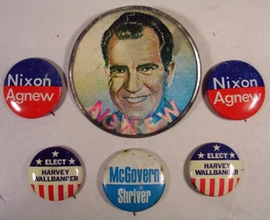 Spilla politica Richard Nixon / Agnew Cine-Vue Flicker più McGovern Shriver Plus - Foto 1 di 5