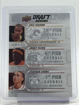ERIC MAYNOR STEPHEN CURRY JONNY FLYNN 2009-10 UD DRAFT EDITION ROOKIE Q2756 - Image 1 of 2