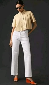  Pantalones de mezclilla al tobillo con cremallera MOTHER The Rambler en blanco talla 29 - Imagen 1 de 19