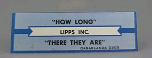 VTG Jukebox Title Strip LIPPS INC. "How Long" & "There They Are" 1981 Casablanca - Picture 1 of 2