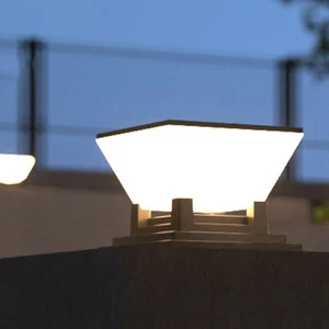 Cool White Light Garden Post Cap Adjustable Color Light Dusk To Dawn Sensor - Picture 1 of 36