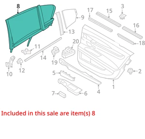 OEM BMW F02 740 750 760 B7 Rear Left Driver Door Window Sun Blind Shade Curtain - Picture 1 of 2