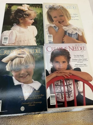 Creative Needle Smocking Embroidery Magazine 4 Lot with Patterns Uncut 1999/2000 - Image 1 of 4