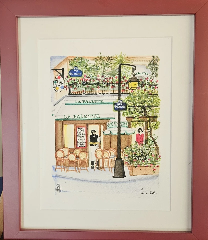 Paris Scene Watercolor 11x13 - Image 1 of 1