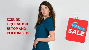 New Scrubs Clearance - $4.99 Top and Bottom Sets  - No returns - Cheap - Picture 1 of 8