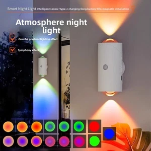 Automatic Sensing Wall Lamp 15 Color Room Decor Light LED Night Light  Gift - Picture 1 of 12