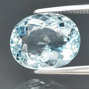 π 3.35ct 10.7x8.7mm VS Oval Natural Blue Aquamarine - Unheated, Brazil Gemstone - Picture 1 of 4