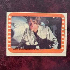1977 Topps STAR WARS Set LUKE, THE STAR WARRIOR! STICKER Insert #49** - VG - Picture 1 of 2