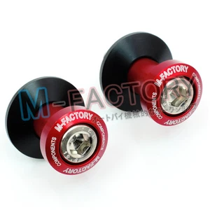 RED Billet Swingarm Spools for Kawasaki ZX-6R ZX10R 2007 2009 2008 10 Ninja 10mm - Picture 1 of 1