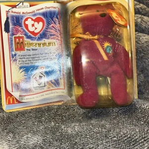 2000 McDonald’s Ty Teenie Beanie Babies Millennium The Bear New in Box NIB - Picture 1 of 1