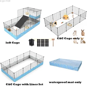 Small /Loft Animal Playpen Guinea Pig Cage DIY Metal Enclosure Pet Fence /Mat - Picture 1 of 54