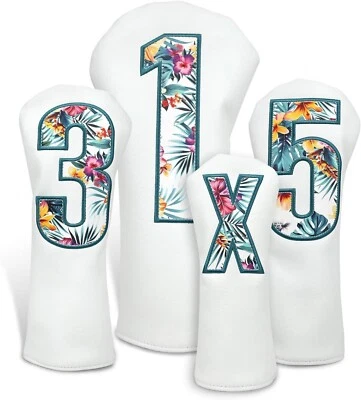 Tropics Club Head Cover - Premium Golf Club Protectors - BUNDLE - W/Driver! - Image 1 of 4