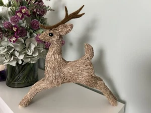 Williams Sonoma Straw Reindeer, Large, NEW - Picture 1 of 5