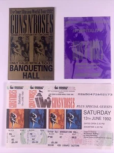 Armes N Roses Ticket + Passer x2 Lot Utilisez Votre Illusion Tour Wembley Juin - Picture 1 of 17