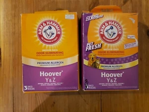 New - 5 Bags Arm & Hammer Odor Eliminating Vacuum Bags Hoover Y (2 Pet Fresh) - Picture 1 of 4