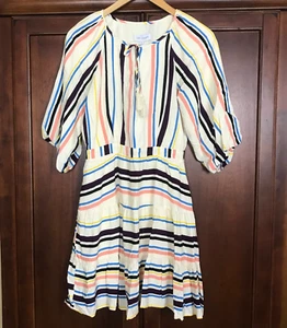 Vestido para mujer Lost & Wander calce y acampanado a rayas talla pequeña - Imagen 1 de 7