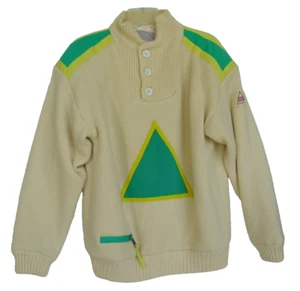 Vintage SOS Sportswear of Sweden Ski Sweater Mens Size XL Beige - Picture 1 of 5