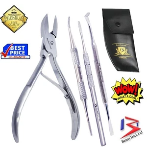 Professional Toe Nail Clippers Pointed File Ingrown Toenail Tool For Thick Nails - Picture 1 of 4
