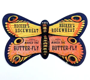 Die Cut Butterfly Victorian Trade Card Hecker's Buckwheat - Picture 1 of 2