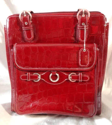 Siamod Wine Colored Day Work Bag Laptop 14"T X 13" W Great Condition See Pics Foto 1 de 4