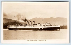 Vintage Postcard RPPC SS Princess Charlotte Real Photo Ship - Picture 1 of 2