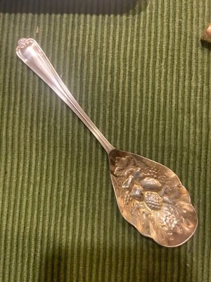 Floral Repousse Berry Spoon 5.75" - Image 1 of 4
