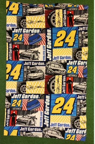 Vintage 2005 NASCAR #24 Jeff Gordon Handmade Throw Blanket "90 x 62" EUC Cover