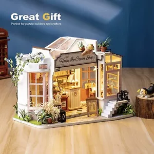 Rolife Puppenhaus Miniatur Möbel DIY Holz Puppenhaus Kit LED Kreative Zimmer - Bild 1 von 14