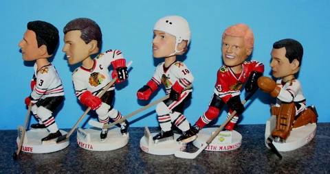 Lot of 5 Stan Mikita Keith Magnuson Savard Hall  Bobblehead Chicago Blackhawks Cover