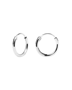 Mini Hoop Sterling Silver 925 Jewelry USA Seller Small Earrings 16 mm x 1Pair - Picture 1 of 4