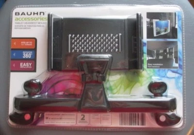 Headrest Mount Tablet iPad eBooks Kindle Rotates 360. Up to 10.1" Screens Bauhn - Image 1 of 2