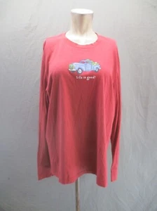 Life is Good Size L Men 100% Cotton Crew Neck Long Sleeve Breathable T-Shirt 695 - Picture 1 of 9