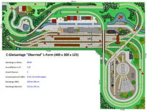 GP4-0110 planimetria C Oberried 400x300x125 (forma a L) come cartella DIN A4 (colore) - Foto 1 di 10