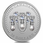 Silver 1 oz 2021 Canada $20 Queen Elizabeth II's Lover's Knot Tiara w/ COA, box