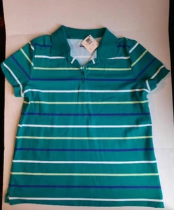 NWT Basic Edition Womens 5 Button Polo Shirt / Top with Collar XL - Picture 1 of 5