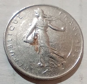 1 One Franc 1961 France Coin Republique Française The Sower Walking Woman - Picture 1 of 2