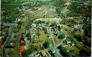 Lyndonville VT Aerial View Rt 5 Marks On Front Go With Message postcard NP3 - Picture 1 of 2