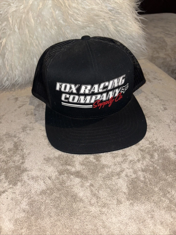 Chapéu Fox Racing Snap Back masculino tamanho G/XL vermelho e preto. - Imagem 1 de 4