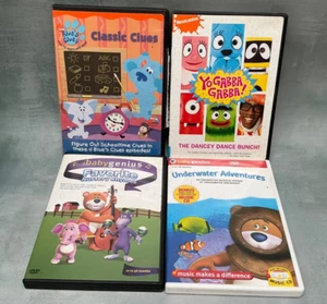 Baby Genius Blues Clues Yo Gabba Gabba DVD Lot/4 Dancey Dance Bunch - Picture 1 of 1