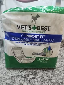 Comfort Fit Disposable Male Dog Diapers Absorbent Wrap Leak Proof Fit Large 30ct - Picture 1 of 3