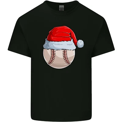 Christmas Baseball With a Santa Hat Xmas Kids T-Shirt Boys Girls - Image 1 of 4